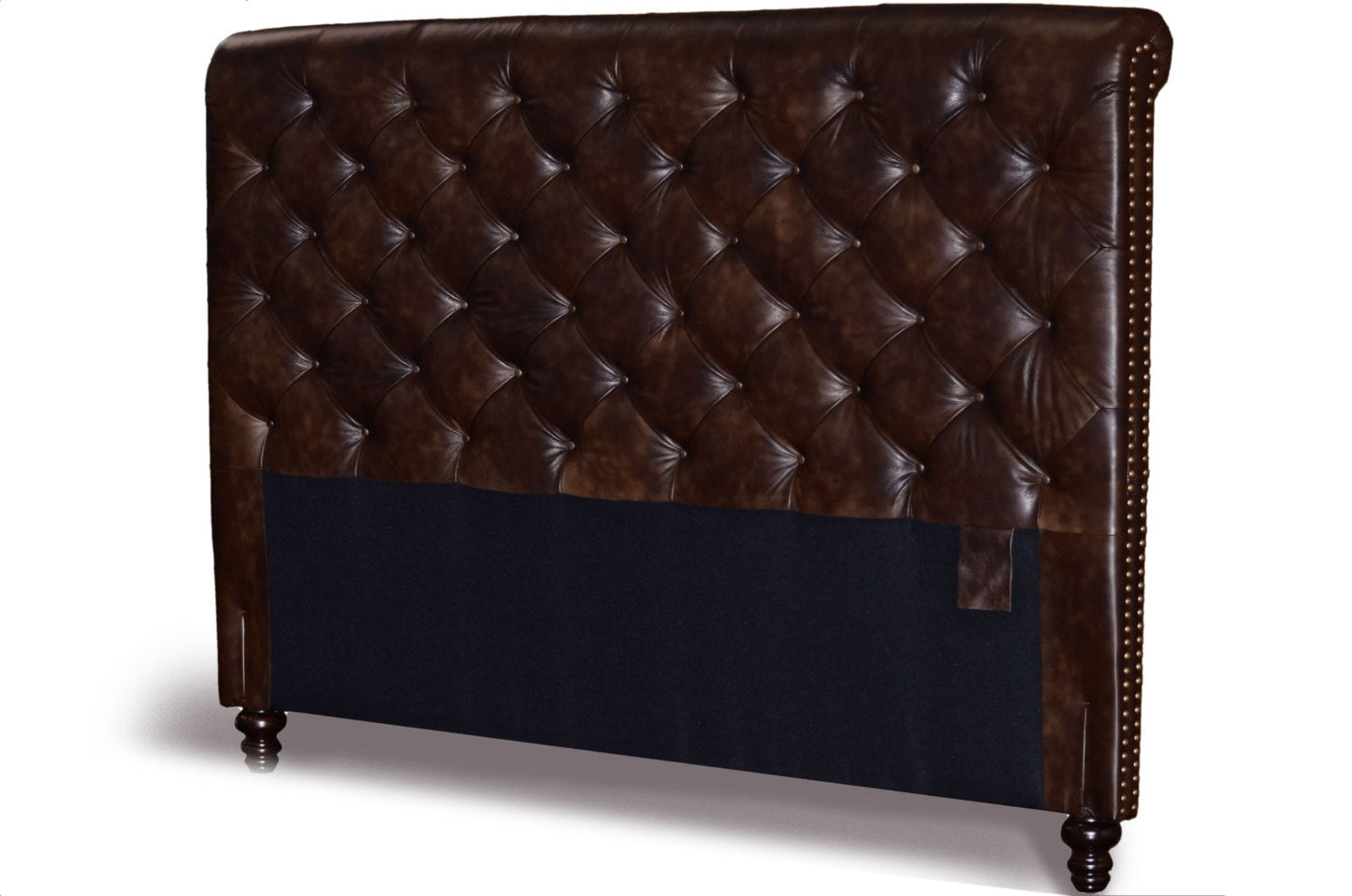 Traditional Chesterfield Leather Headboard